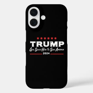 Gott Rettete ihm, Amerika Trump 47 Retten iPhone 16 Hülle