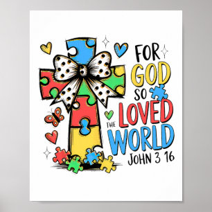 Gott sagt, du bist Bibelverse Christlich Autismus Poster
