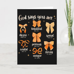 Gott sagt, du bist christliche Bibel Kokette Schle Karte