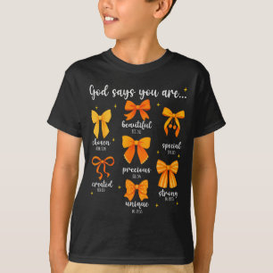 Gott sagt, du bist christliche Bibel Kokette Schle T-Shirt