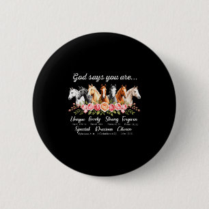 Gott sagt, du bist religiös inspirierendes Pferd L Button