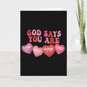 Gott sagt, du bist Valentinstag Karte