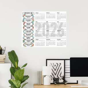 Gott sagt, ich bin, 2026 Volljähriger Kalender Poster