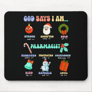 Gott sagt, ich bin Apotheker Weihnachten Apotheken Mousepad