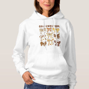 Gott sagt, ich bin – Bejahung & florales Bogen-Des Hoodie