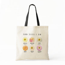 Gott sagt, ich bin Bejahung Pastell Floral