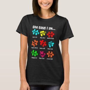 Gott sagt, ich bin Bibelverse Christliches Autism T-Shirt