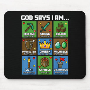 Gott sagt, ich bin Bibelverse Xel Art christlicher Mousepad