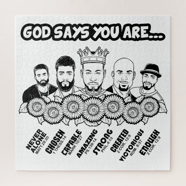 Gott sagt, ich bin Black King Melanin Man Bruh Bro (Vertikal)