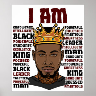 Gott sagt, ich bin Black King Melanin Man Bruh Bro Poster