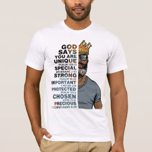 Gott sagt, ich bin Black King Melanin Man Bruh Bro T-Shirt