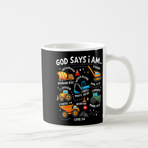 Gott sagt, ich bin christliche Bibelverse Jungen C Kaffeetasse