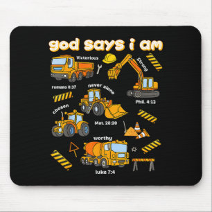 Gott sagt, ich bin christliche Bibelverse Jungen C Mousepad