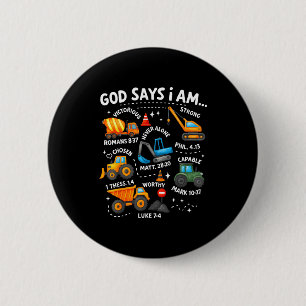 Gott sagt, ich bin christliche Bibelverse Jungen K Button