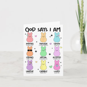 Gott sagt, ich bin christlicher Junge Mädchen Klei Karte