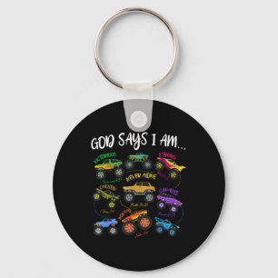 Gott sagt, ich bin Christlicher Osterfahrer Religi Schlüsselanhänger