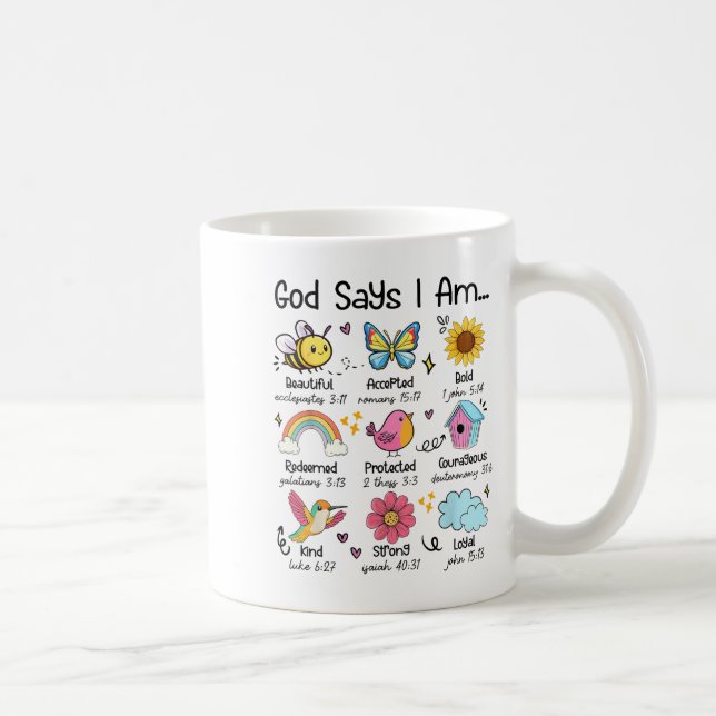 Gott sagt, ich bin der Frühling Christlichen Funny Kaffeetasse (Rechts)