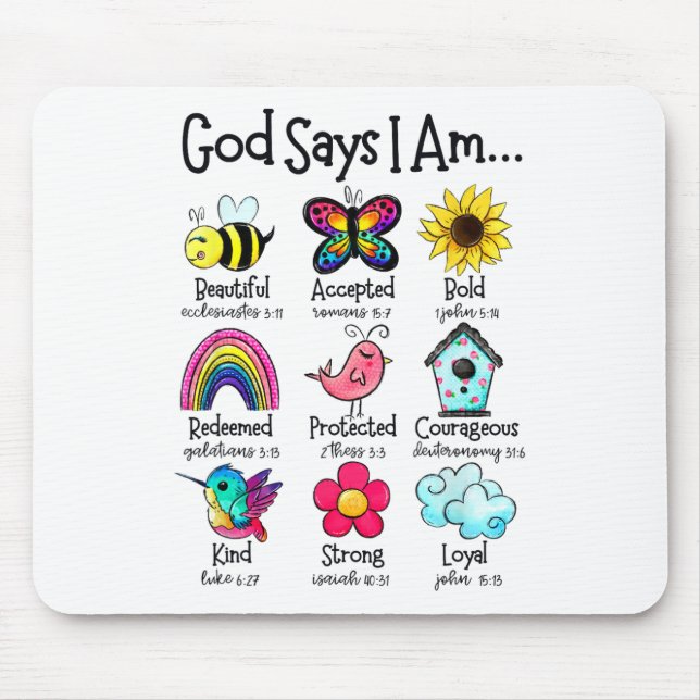Gott sagt, ich bin der Frühling Christlichen Funny Mousepad (Vorne)
