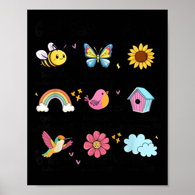 Gott sagt, ich bin der Frühling Christlichen Funny Poster (Vorne)