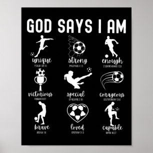 Gott sagt, ich bin ein christlicher Bibelvers reli Poster