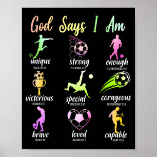 Gott sagt, ich bin ein christlicher Bibelvers reli Poster