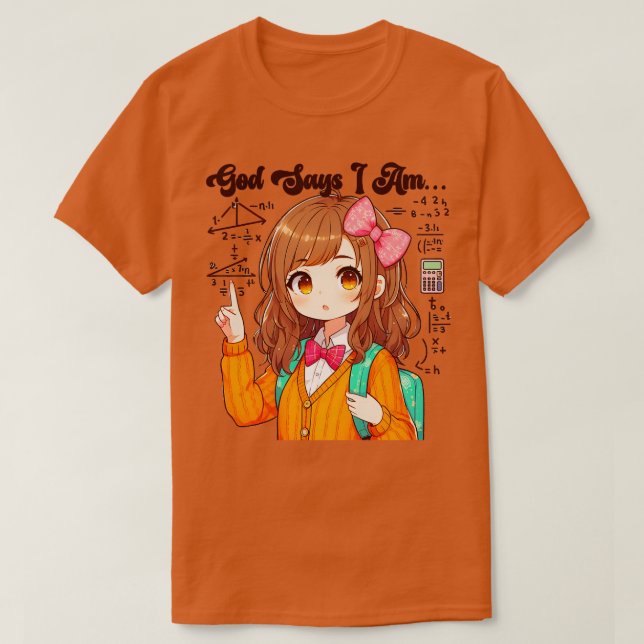 Gott sagt, ich bin ein Lehrer Math Design Womens L T-Shirt (Design vorne)