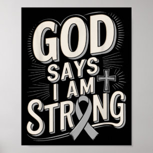 Gott sagt, ich bin ein starker Survivor Diabetes B Poster