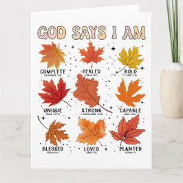 Gott sagt, ich bin Herbst Ernte Erntedank dankbar Karte