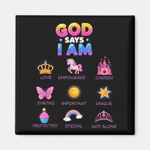 Gott sagt, ich bin Prinzessin Süße Jesus Teenager Magnet