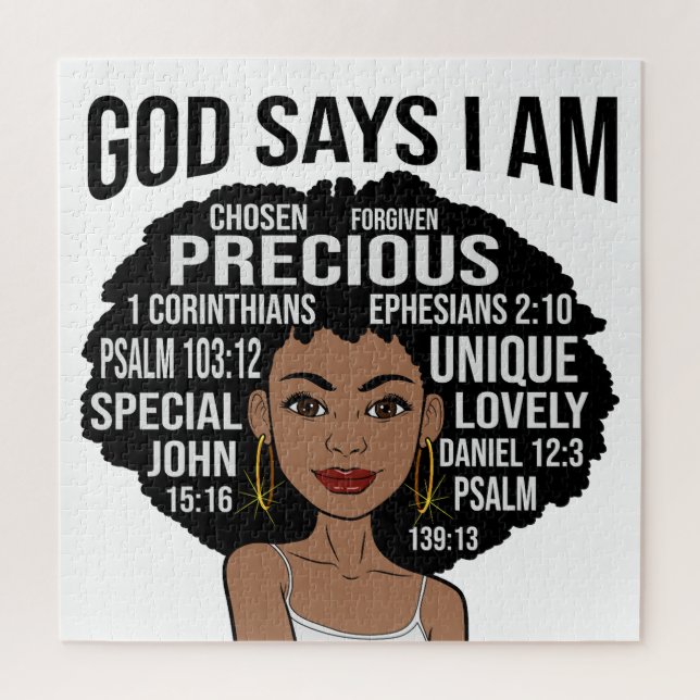 Gott sagt, ich bin schwarz Christlich Melanin Sist (Vertikal)