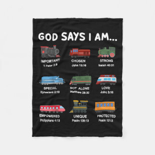 Gott sagt, ich bin Shirt Kleinkind Junge Christlic Fleecedecke