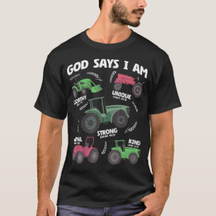 Gott sagt, ich bin Traktorliebhaber Männer Frauen  T-Shirt