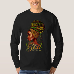 Gott sagt, ich sei schwarzer Stolz in der amerikan T-Shirt
