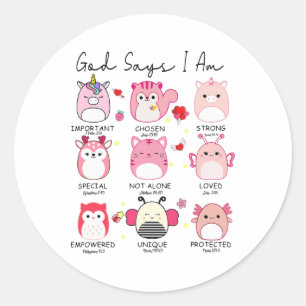Gott sagt, ich sei Valentine Runder Aufkleber