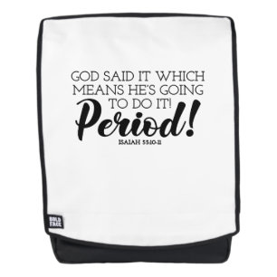 Gott sagte Bibelverse Kunst behauptet Gottes Versp Rucksack