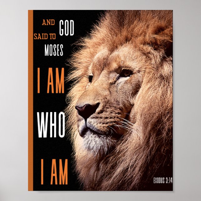 Gott sagte zu Moses, ich bin der, der ich bin Poster (Vorne)