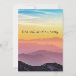 Gott schickt eine Armeekarte Einladung