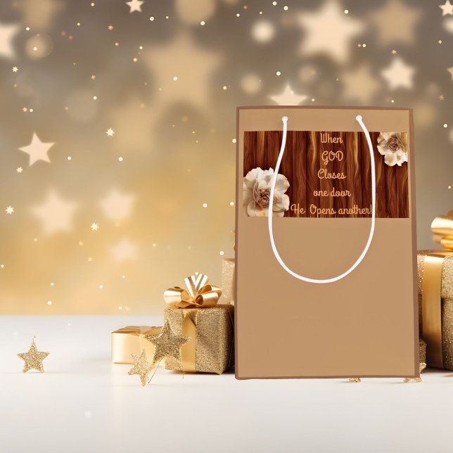 Gott schließt eine Tür öffnet eine weitere Geschen Mittlere Geschenktüte (Von Creator hochgeladen)