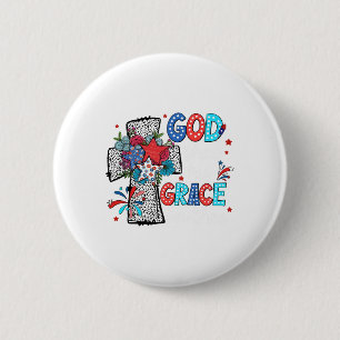 Gott schob seine Gnade auf den Jesus Christus Amer Button