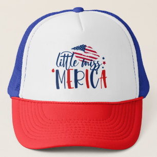Gott segess America Red White Blue USA Miss Merica Truckerkappe