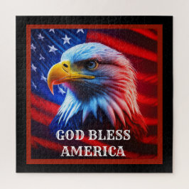 Gott segle Amerika US Flag Bald Eagle