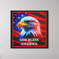 Gott segle Amerika US Flag Bald Eagle