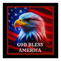 Gott segle Amerika US Flag Bald Eagle