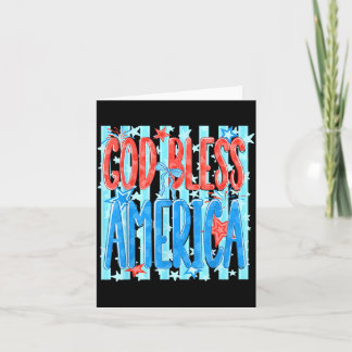 Gott segne Aamerica Design Patriotische Kunst Gede Karte