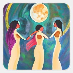 Gott segne alles unter dem Mond Quadratischer Aufkleber
