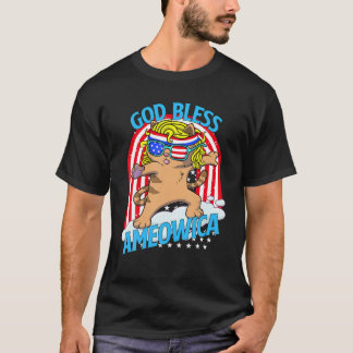 Gott segne Ameowica Fluff Yeah Patriotic American T-Shirt
