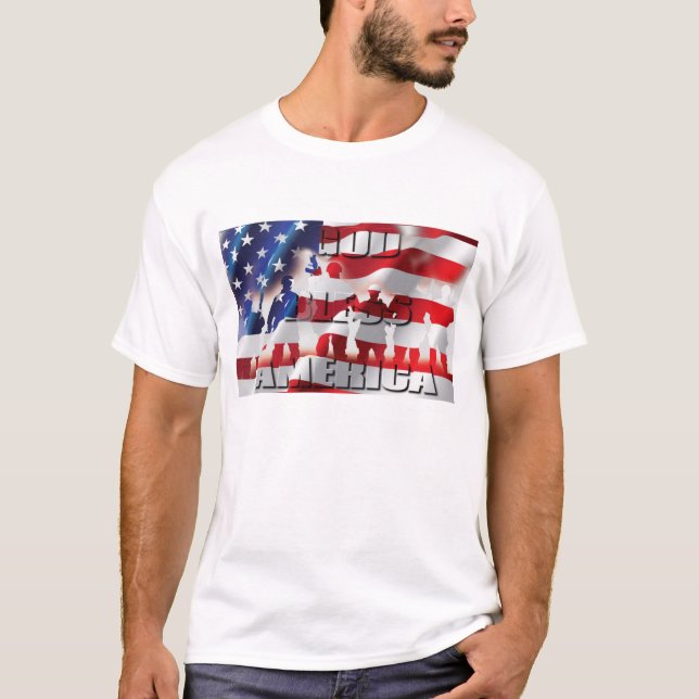 Gott segne America Patriotic T-Shirt (Vorderseite)
