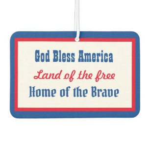 Gott segne America Retro Patriotic Red Blue White Autolufterfrischer