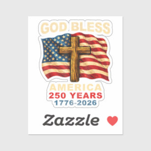 Gott segne Amerika 250 Jahre 1776-2026 Aufkleber