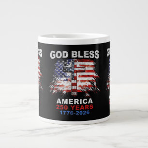 Gott segne Amerika 250 Jahre 1776-2026 Christliche Jumbo-Tasse